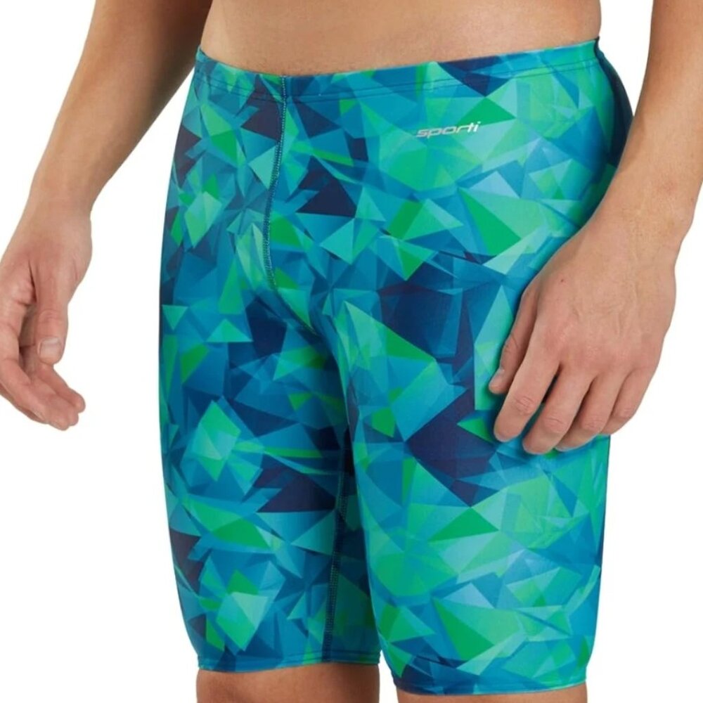 SPORTI FRACTALICIOUS JAMMER SWIMSUIT SIZE 36, 4-WAY STRETCH, COMPETITION FIT